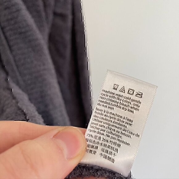 BAREFOOT DREAMS CozyChic Lite Circle Cardi Purple Gray ish Open Cardigan Sweater - Picture 8 of 11